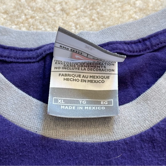 VINTAGE K-State Wildcats Shirt Mens Extra Large Purple Nike Trim Cotton NCAA - Picture 3 of 8